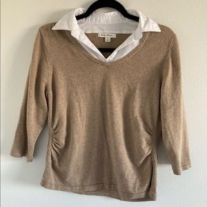 Fancy collared work sweater.